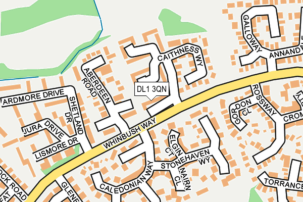 DL1 3QN map - OS OpenMap – Local (Ordnance Survey)