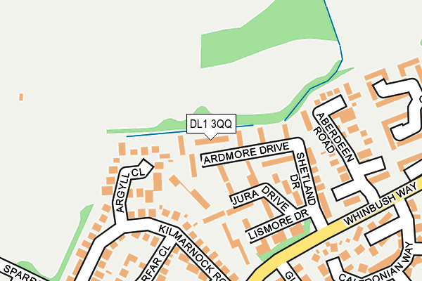 DL1 3QQ map - OS OpenMap – Local (Ordnance Survey)