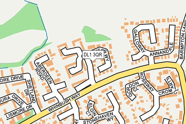 DL1 3QR map - OS OpenMap – Local (Ordnance Survey)