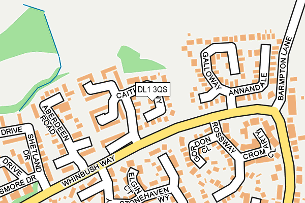 DL1 3QS map - OS OpenMap – Local (Ordnance Survey)