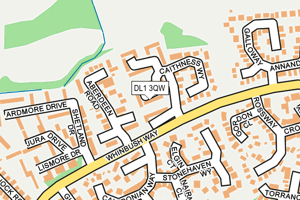 DL1 3QW map - OS OpenMap – Local (Ordnance Survey)