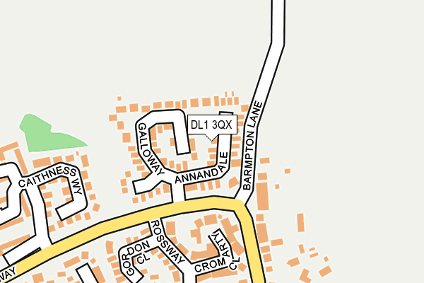 DL1 3QX map - OS OpenMap – Local (Ordnance Survey)