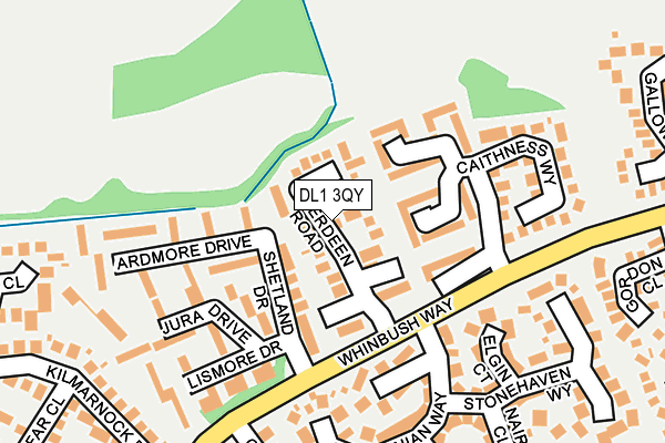 DL1 3QY map - OS OpenMap – Local (Ordnance Survey)
