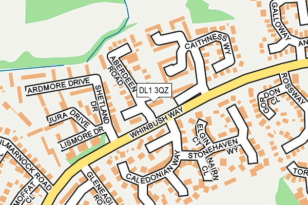 DL1 3QZ map - OS OpenMap – Local (Ordnance Survey)
