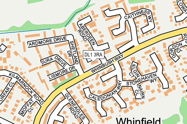 DL1 3RA map - OS OpenMap – Local (Ordnance Survey)