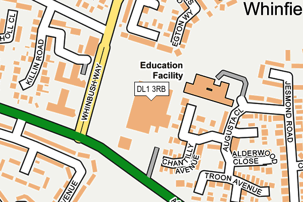 DL1 3RB map - OS OpenMap – Local (Ordnance Survey)