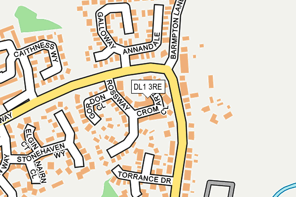 DL1 3RE map - OS OpenMap – Local (Ordnance Survey)
