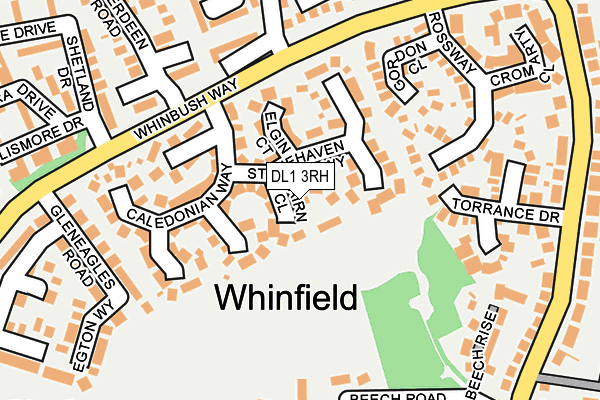 DL1 3RH map - OS OpenMap – Local (Ordnance Survey)