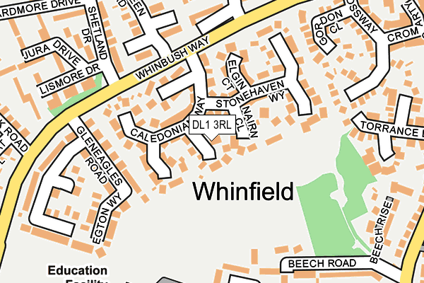 DL1 3RL map - OS OpenMap – Local (Ordnance Survey)