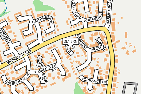 DL1 3RN map - OS OpenMap – Local (Ordnance Survey)