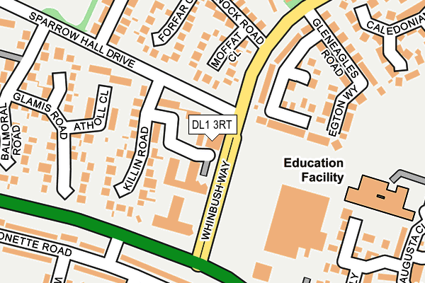 DL1 3RT map - OS OpenMap – Local (Ordnance Survey)