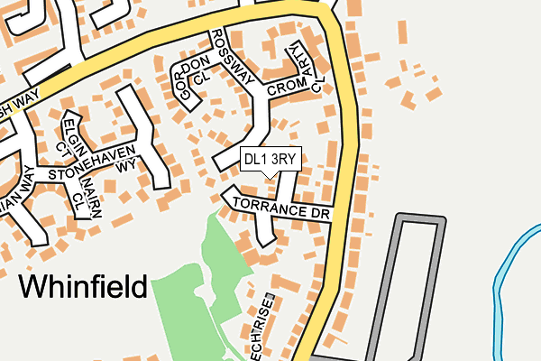 DL1 3RY map - OS OpenMap – Local (Ordnance Survey)