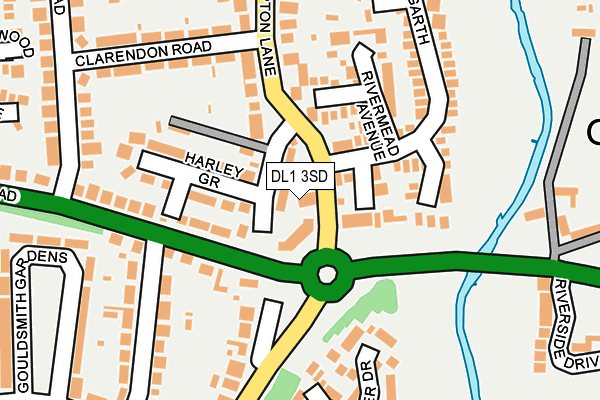 DL1 3SD map - OS OpenMap – Local (Ordnance Survey)