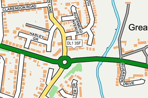 DL1 3SF map - OS OpenMap – Local (Ordnance Survey)