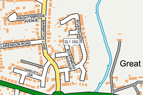 DL1 3SG map - OS OpenMap – Local (Ordnance Survey)