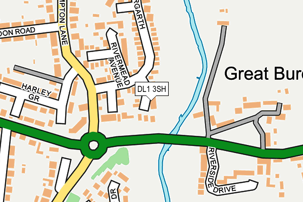 DL1 3SH map - OS OpenMap – Local (Ordnance Survey)