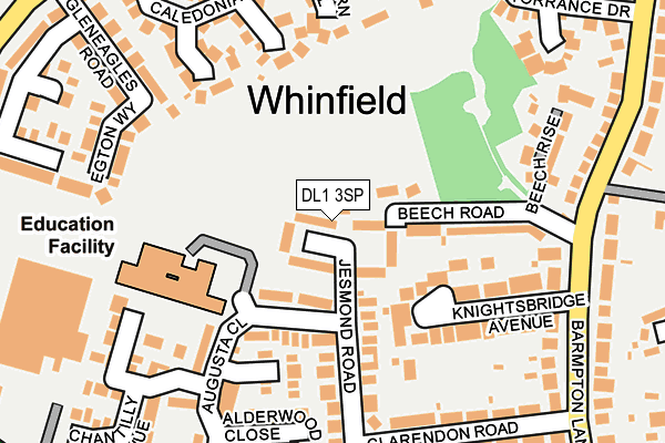 DL1 3SP map - OS OpenMap – Local (Ordnance Survey)