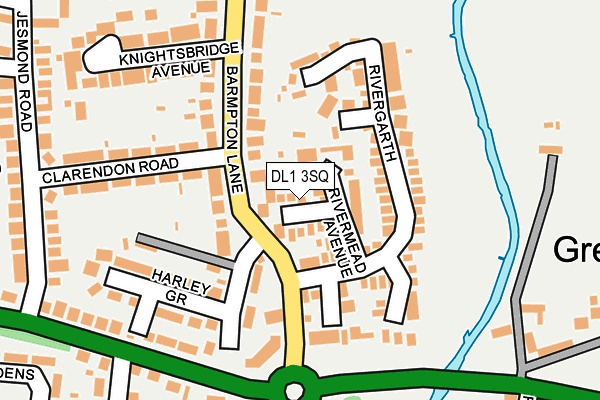 DL1 3SQ map - OS OpenMap – Local (Ordnance Survey)