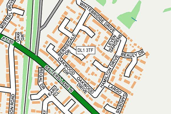 DL1 3TF map - OS OpenMap – Local (Ordnance Survey)