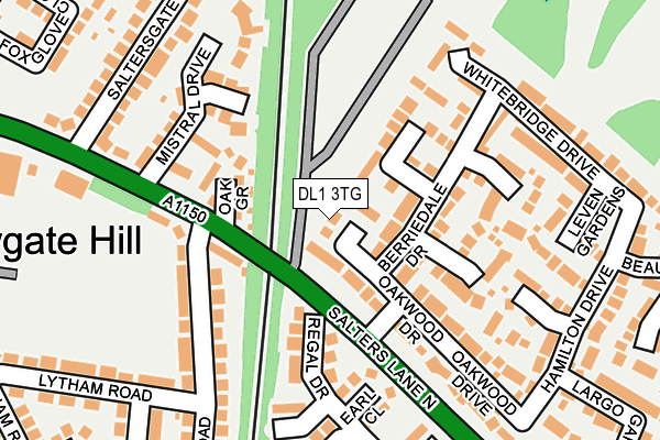 DL1 3TG map - OS OpenMap – Local (Ordnance Survey)