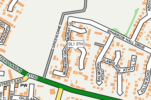 DL1 3TH map - OS OpenMap – Local (Ordnance Survey)