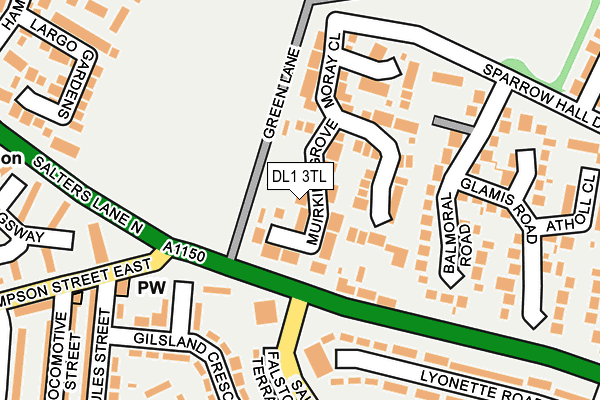 DL1 3TL map - OS OpenMap – Local (Ordnance Survey)
