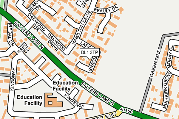 DL1 3TP map - OS OpenMap – Local (Ordnance Survey)