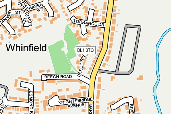 DL1 3TQ map - OS OpenMap – Local (Ordnance Survey)