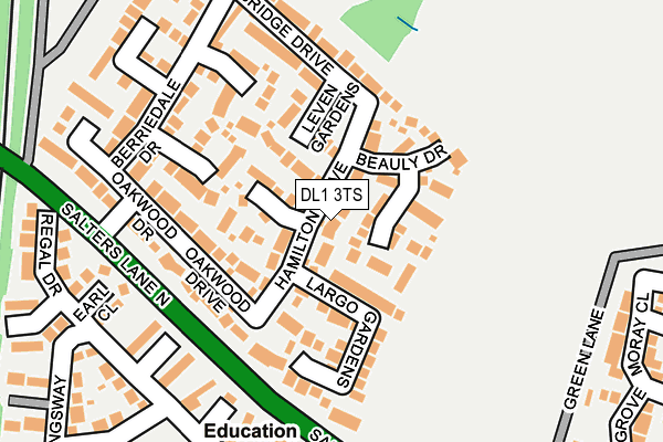 DL1 3TS map - OS OpenMap – Local (Ordnance Survey)