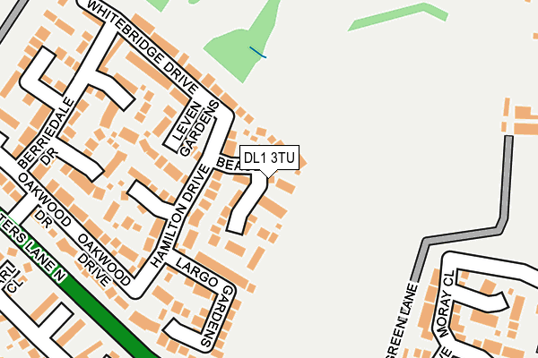 DL1 3TU map - OS OpenMap – Local (Ordnance Survey)