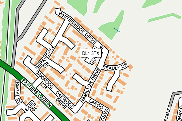 DL1 3TX map - OS OpenMap – Local (Ordnance Survey)