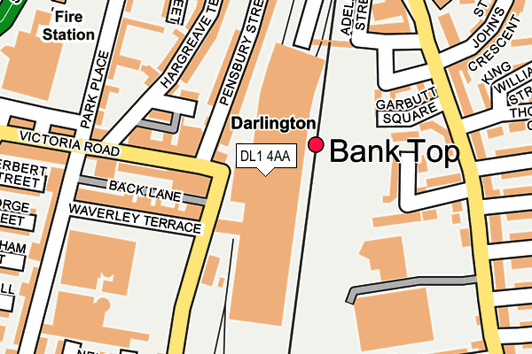 DL1 4AA map - OS OpenMap – Local (Ordnance Survey)