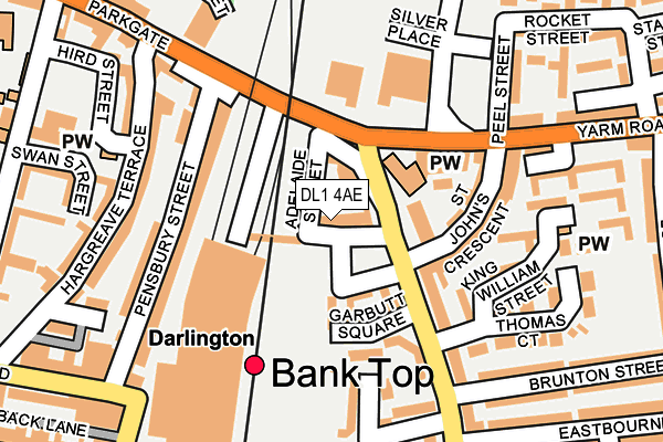 DL1 4AE map - OS OpenMap – Local (Ordnance Survey)