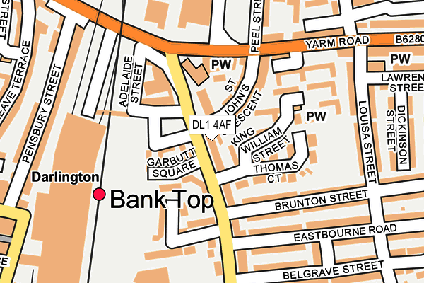 DL1 4AF map - OS OpenMap – Local (Ordnance Survey)