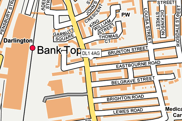 DL1 4AG map - OS OpenMap – Local (Ordnance Survey)