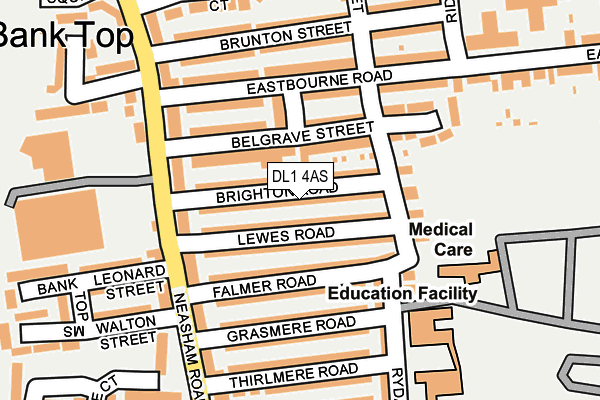 DL1 4AS map - OS OpenMap – Local (Ordnance Survey)