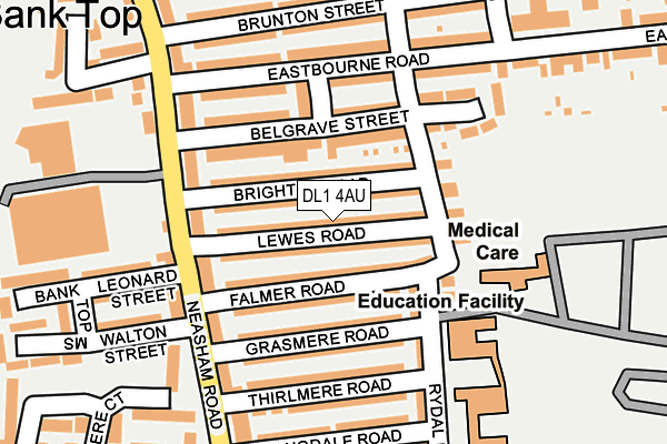 DL1 4AU map - OS OpenMap – Local (Ordnance Survey)