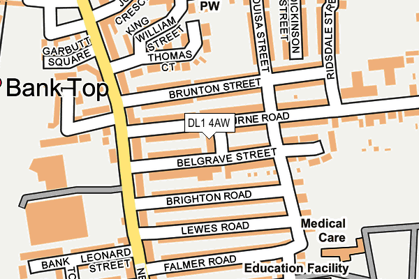 DL1 4AW map - OS OpenMap – Local (Ordnance Survey)