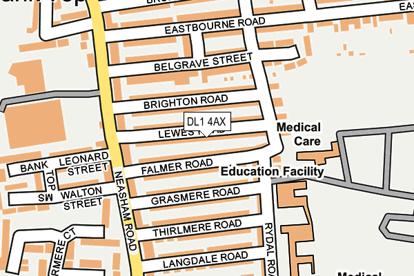 DL1 4AX map - OS OpenMap – Local (Ordnance Survey)