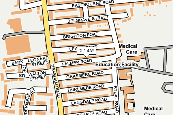 DL1 4AY map - OS OpenMap – Local (Ordnance Survey)