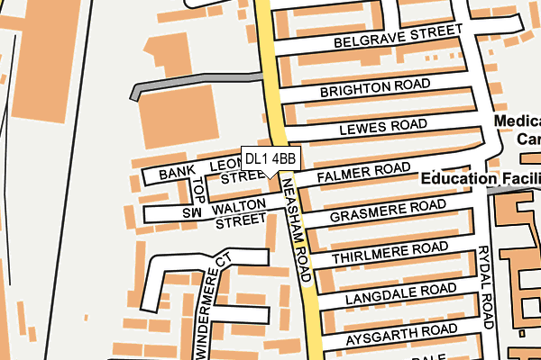 DL1 4BB map - OS OpenMap – Local (Ordnance Survey)