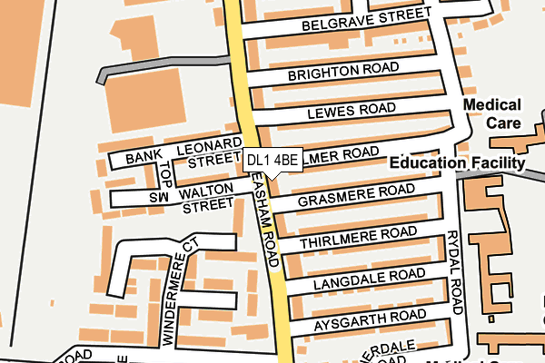 DL1 4BE map - OS OpenMap – Local (Ordnance Survey)