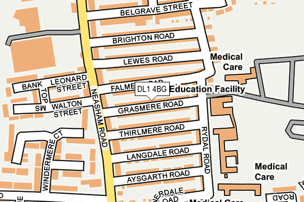 DL1 4BG map - OS OpenMap – Local (Ordnance Survey)