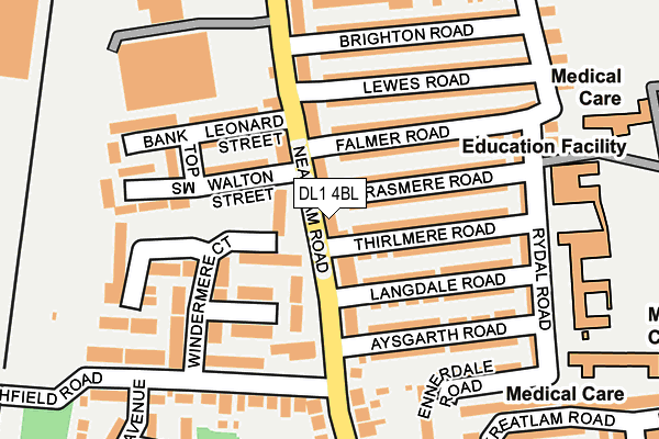 DL1 4BL map - OS OpenMap – Local (Ordnance Survey)