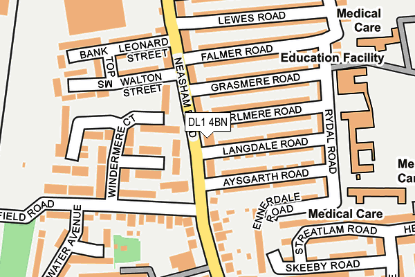 DL1 4BN map - OS OpenMap – Local (Ordnance Survey)