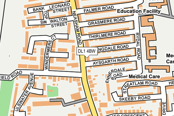 DL1 4BW map - OS OpenMap – Local (Ordnance Survey)