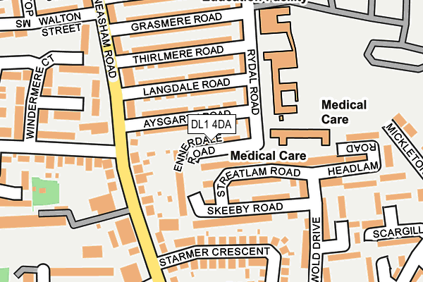 DL1 4DA map - OS OpenMap – Local (Ordnance Survey)