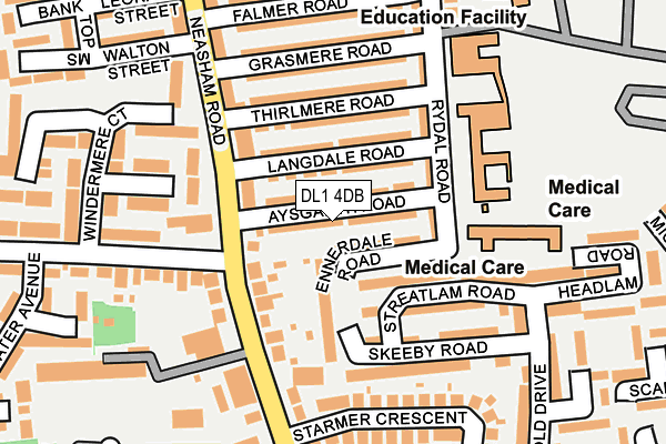 DL1 4DB map - OS OpenMap – Local (Ordnance Survey)