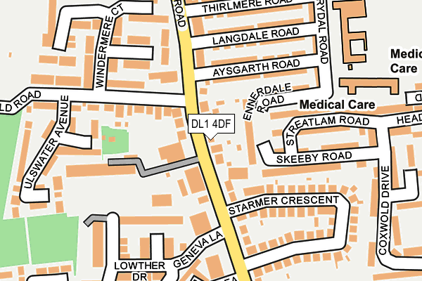 DL1 4DF map - OS OpenMap – Local (Ordnance Survey)