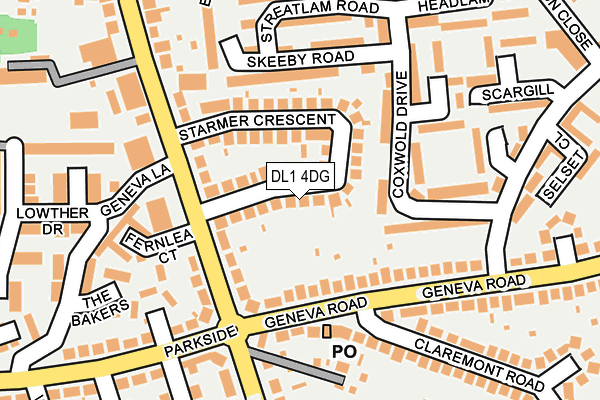 DL1 4DG map - OS OpenMap – Local (Ordnance Survey)